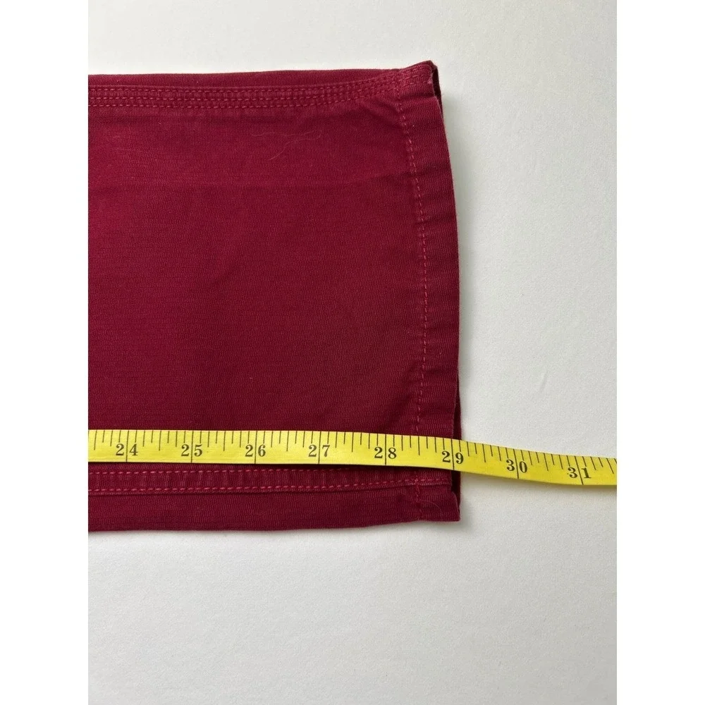 Tommy Hilfiger Men Custom Straight Red Cotton Jeans Size 29x30 Preppy Classic